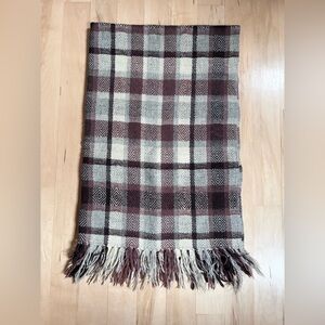 Vintage 100% virgin wool throw made in Scotland